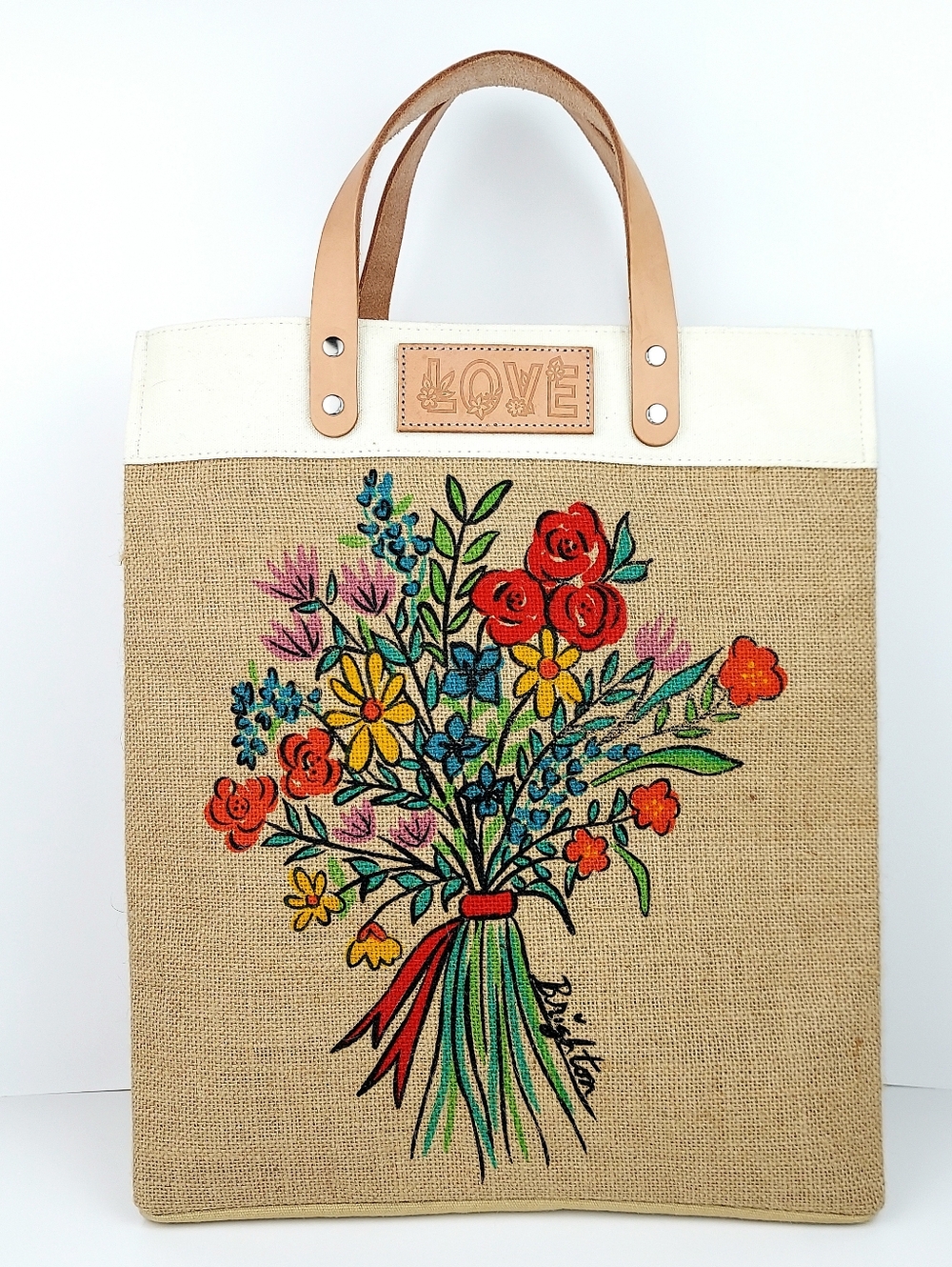 Brighton Bella Bouquet Burlap Tote